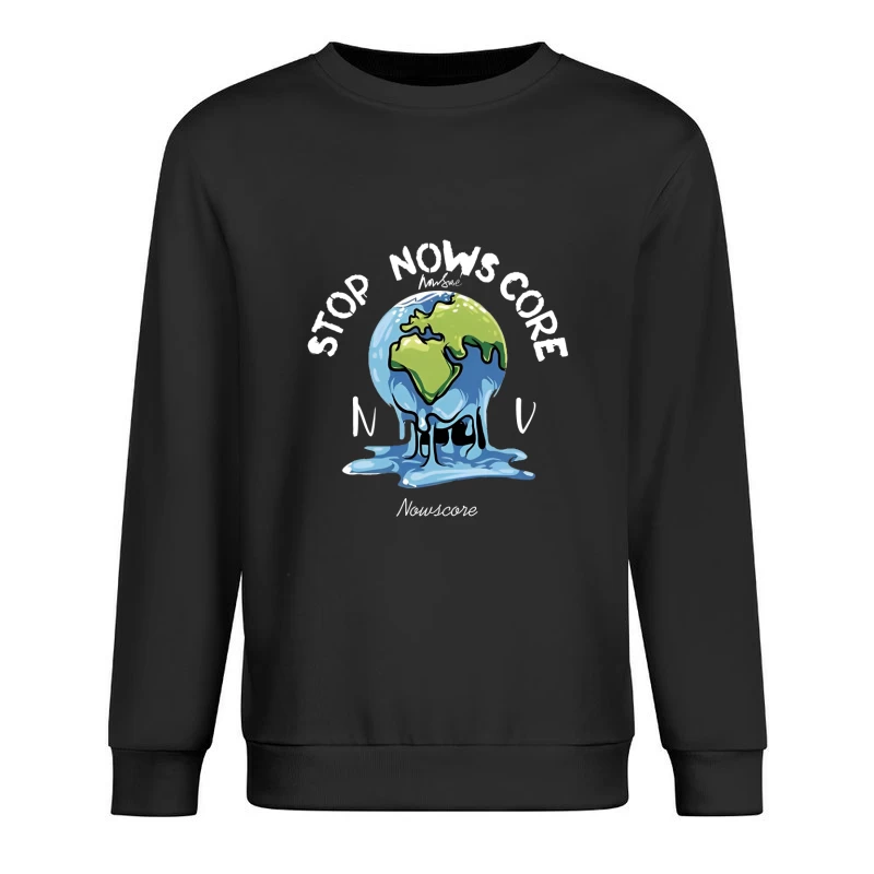 Klimawandel-Schmelzender Globus Design Herren Pullover Sweatshirt