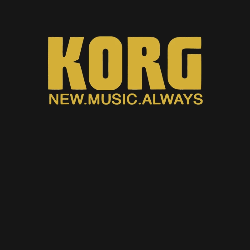 Korg Music Equipment Brand Logo in Yellow Male Long Sleeve T-Shirt