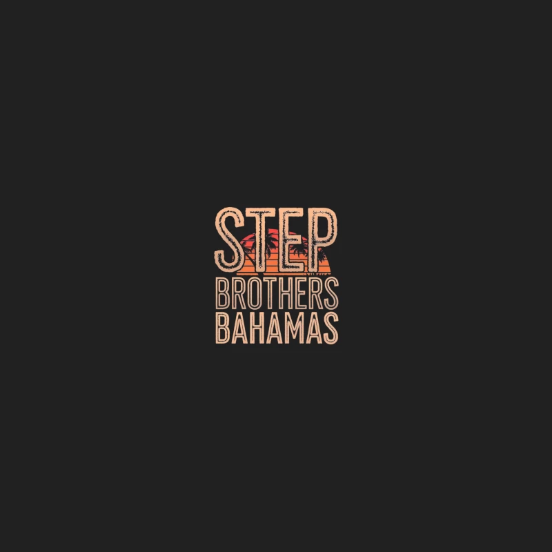 Step Brothers Bahamas: Tropical Sunset Logo Typography Bucket Hat