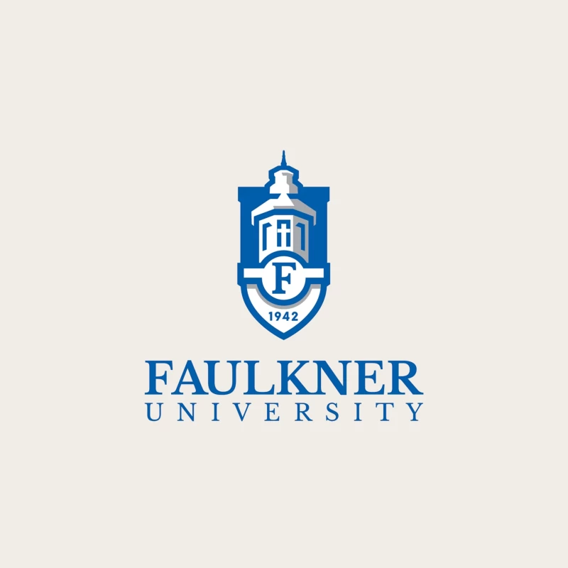 Faulkner University Logo - Educational Shield with Church Spire Design from 1942 Bucket Hat