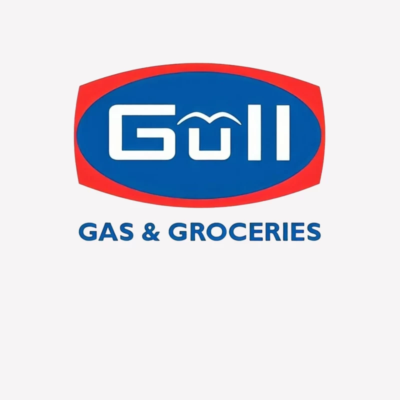 Gull Gas Station and Grocery Store Brand Logo Male T-Shirt