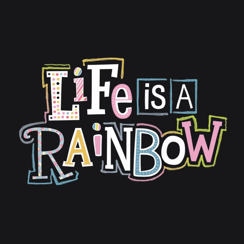 Playful Rainbow Typography Design Female Pullover Hoodie
