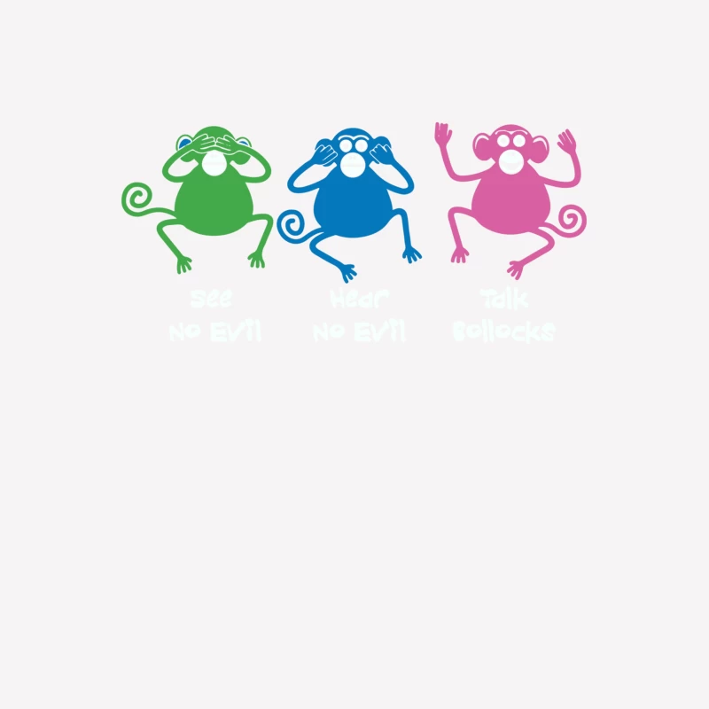 Three Monkeys Talking Nonsense Male T-Shirt