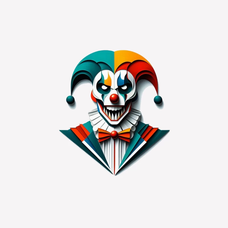 clown jester, scary evil for Halloween Male T-Shirt