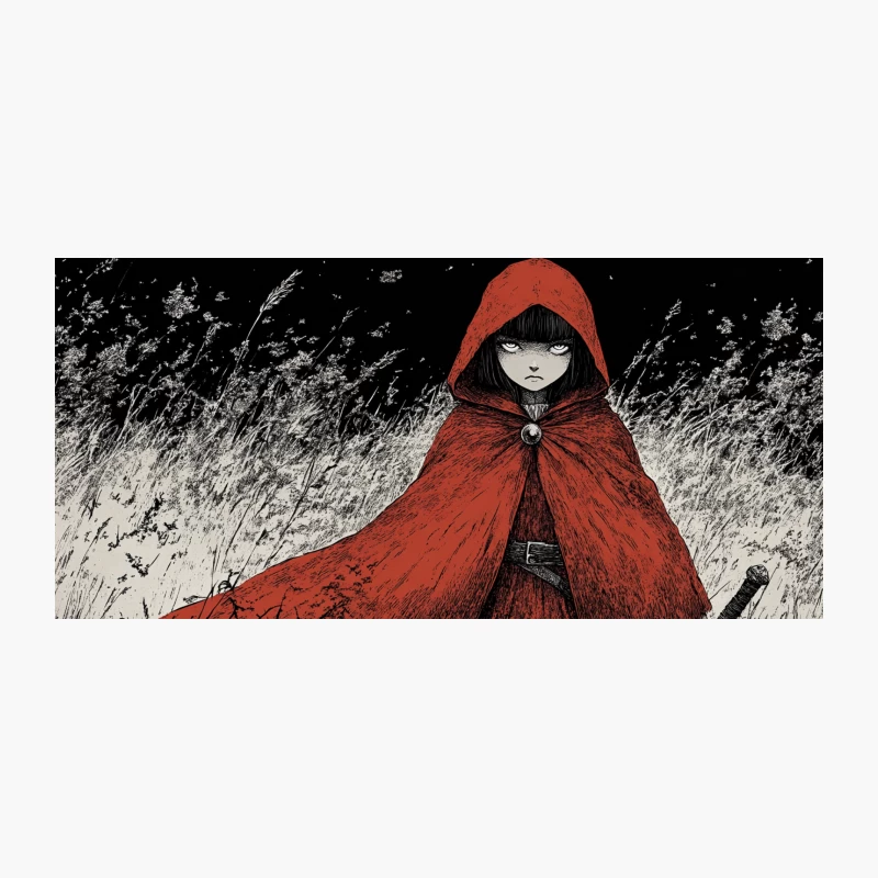 Dark Fairy Tale: Little Red Riding Hood in the Forest Coffee Mug