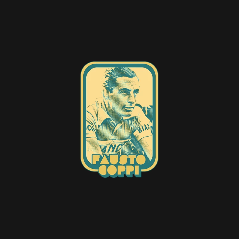 Fausto Coppi  Retro Cycling Fan Art Design Desk Mat