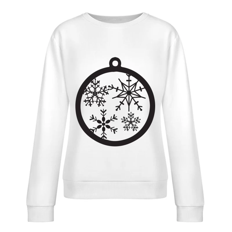 Décoration de Noël avec Flocons de Neige Femme Sweat-shirt à enfiler