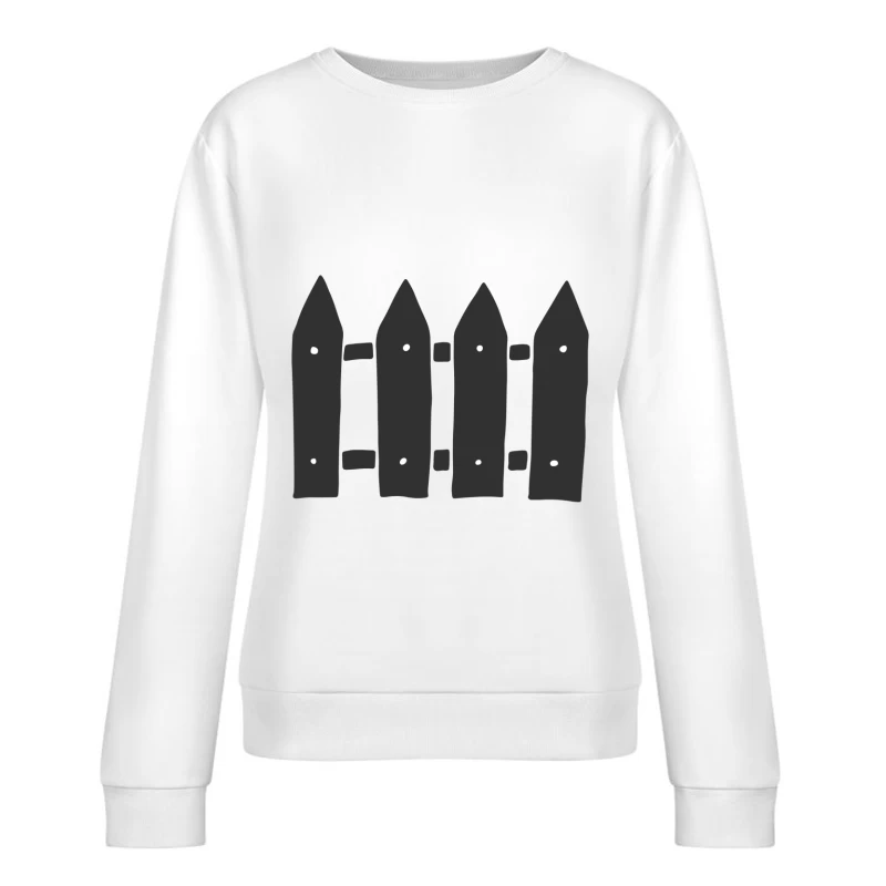 Clôture Noire Dessinée Femme Sweat-shirt à enfiler