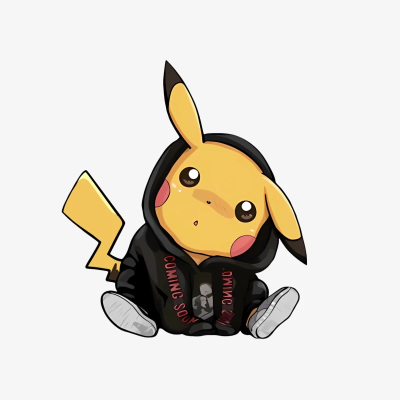 Pikachu trägt Kapuzenpulli Herren Pullover Sweatshirt