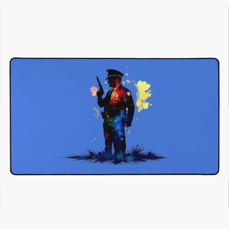 Police man Desk Mat