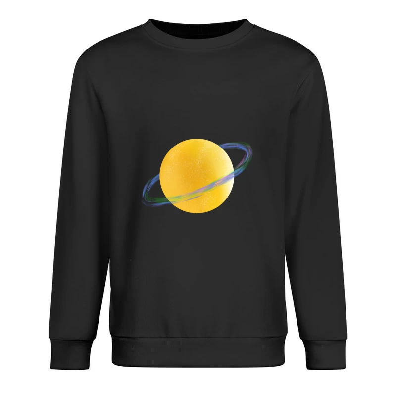 Farbenfroher Planet mit Ringen Herren Pullover Sweatshirt