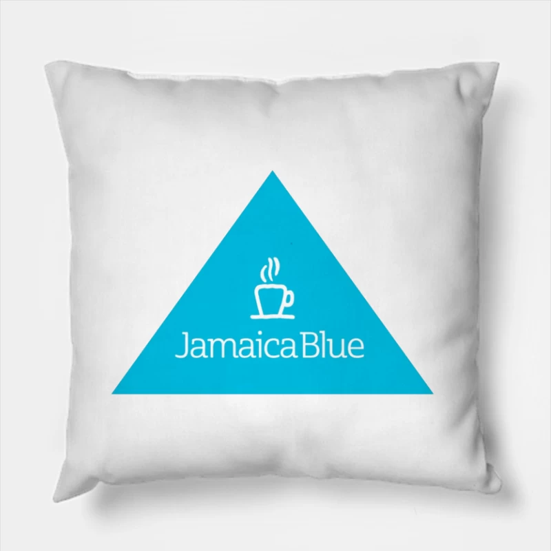 Jamaica Blue Coffee Brand Triangle Logo Throw Pillow