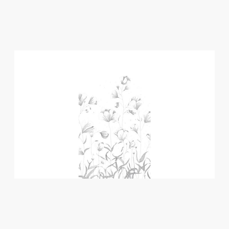 Delicate Floral Sketch: Botanical Line Drawing Illustration Travel Mug