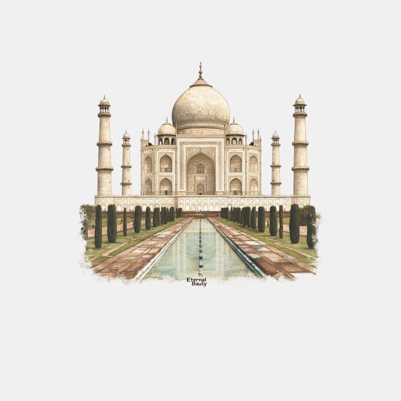 Iconic Taj Mahal: Architectural Marvel of India Male Tank Top