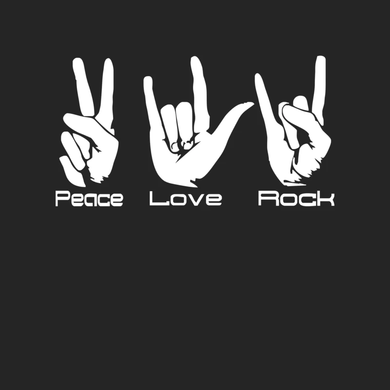 Peace Love Rock FUNNY Female Pullover Sweatshirt