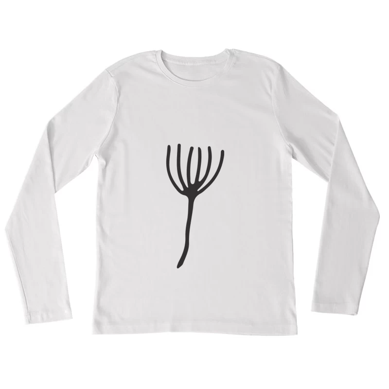 Branche abstraite avec lignes Femme Manches Longues T-Shirt