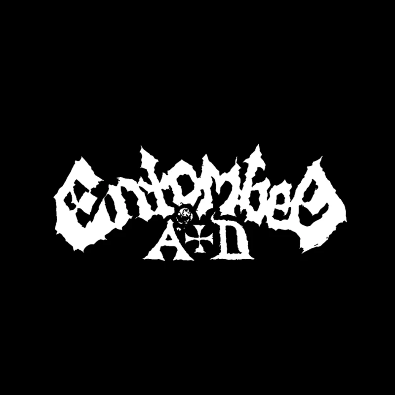 Entombed White Logo Pin