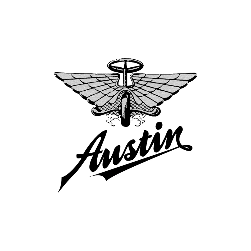 Vintage Austin Motorcycle Company Winged Logo Design Tapestry