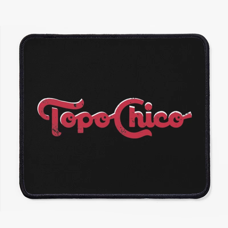 Vintage Topo Chico Red Logo Design Mouse Pad