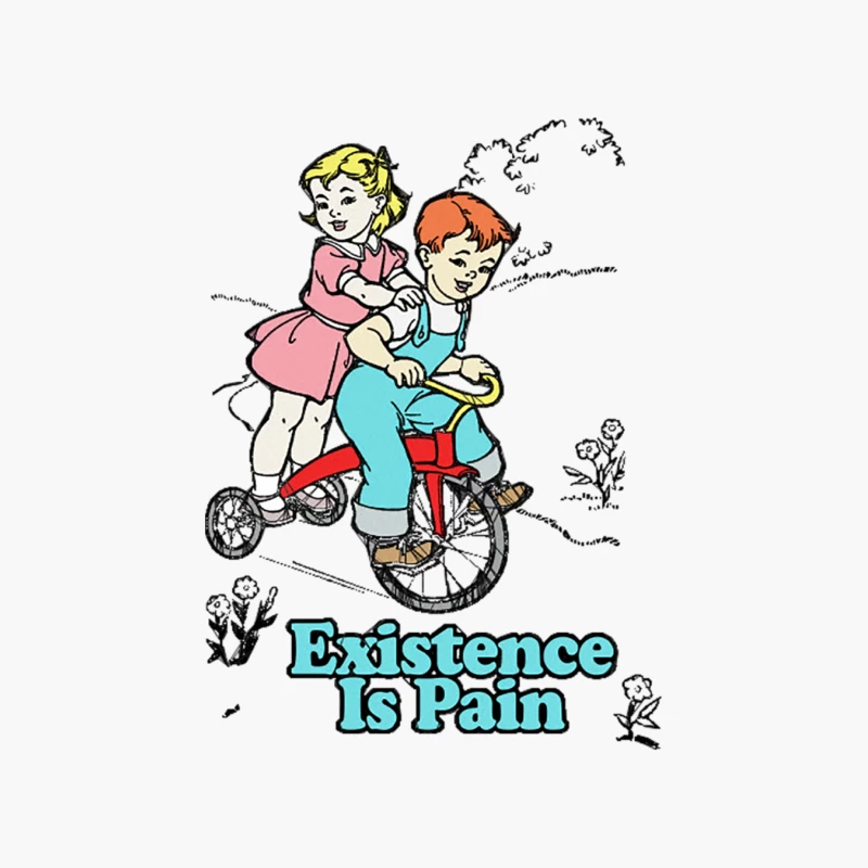 Existence Is Pain -  Existentialist Dread Statement Tee Cotton Tote Bag