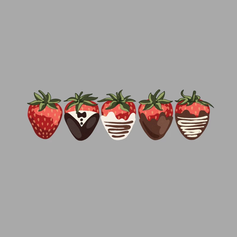Erdbeeren mit Schokoladenüberzug Herren Pullover Hoodie