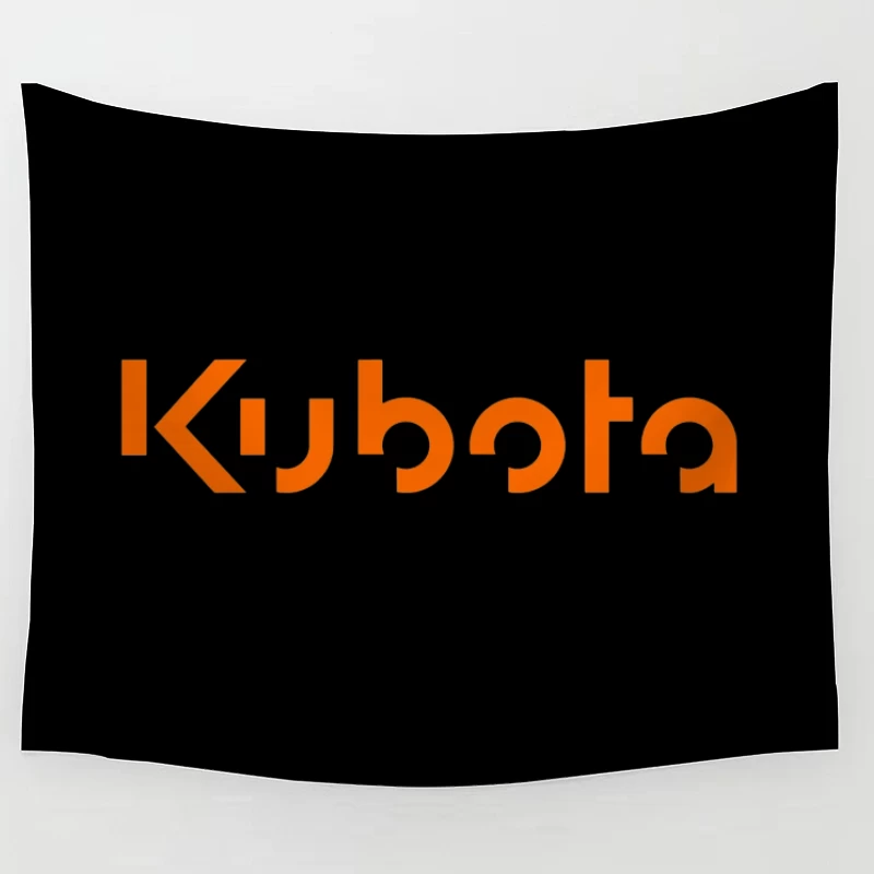 Kubota Corporation Orange Logo Design Tapestry