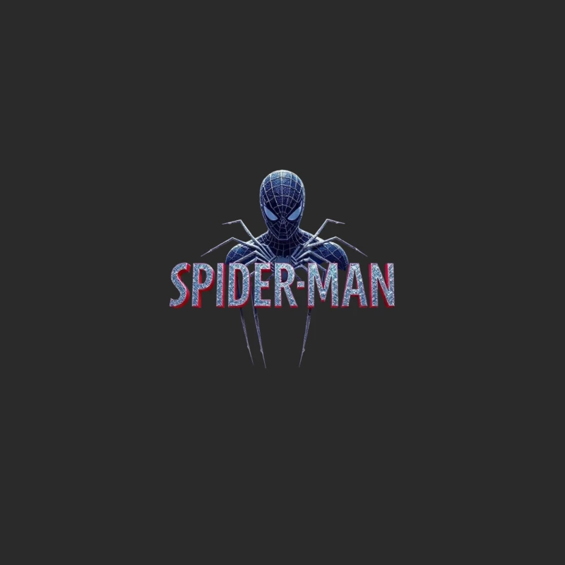 Spider-Man Black Suit Logo with Classic Text Design Baseball Cap