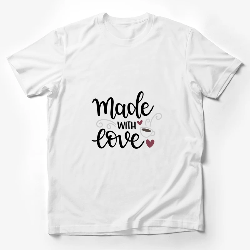 Design de café avec vapeur et cœurs Homme T-Shirt