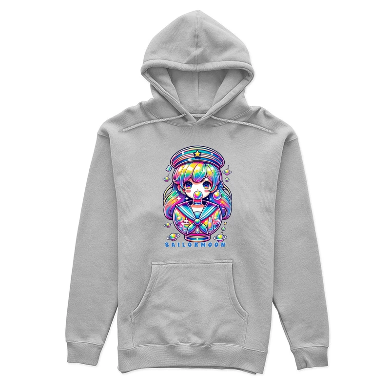 Rainbow Kawaii Sailor Moon Space Art Female Pullover Hoodie