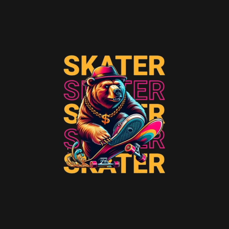 Ours skateur avec skateboard Homme T-Shirt