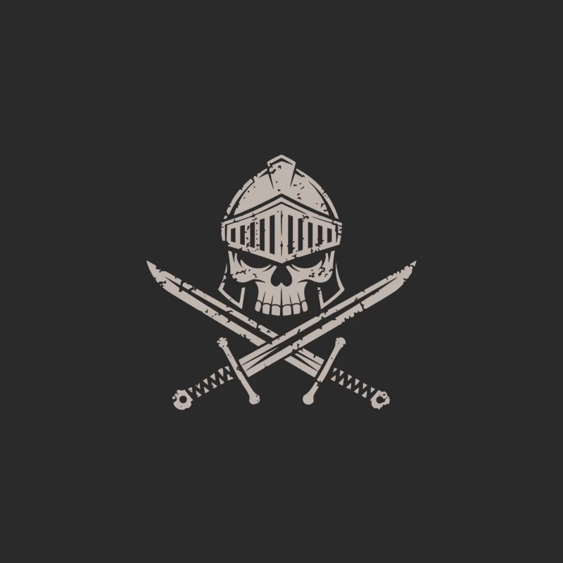 Medieval Knight Skull and Swords Emblem Baseball Cap