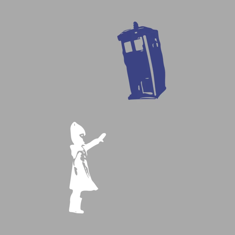 TARDIS: Iconic Blue Police Box from Doctor Who Female Pullover Hoodie