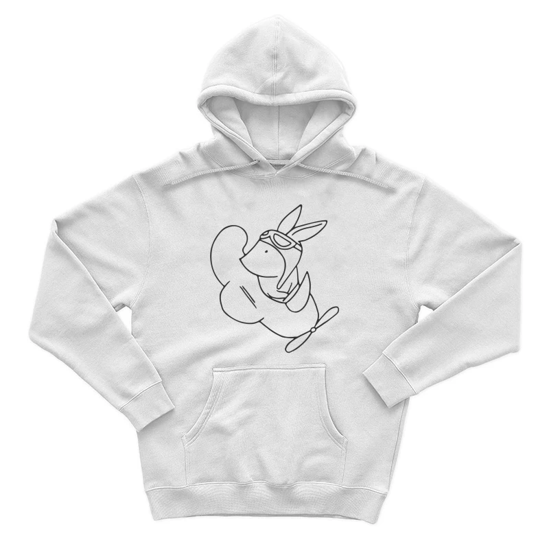 Flughase als Pilot in einem Flugzeug Herren Pullover Hoodie