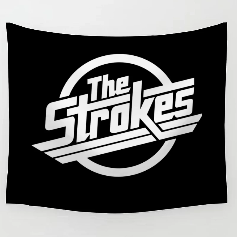 The Strokes Band Logo Outline Tapestry