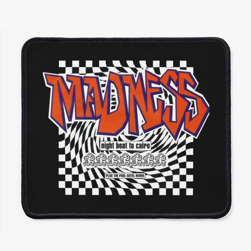 Madness - Night Boat to Cairo Album Cover with Checkerboard Design Mouse Pad