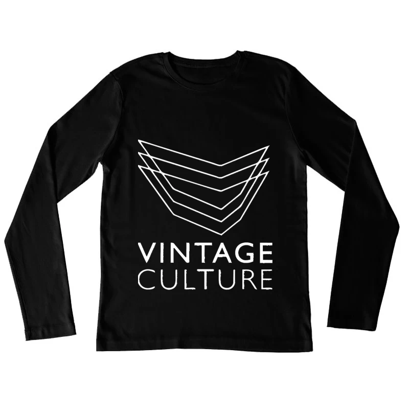 Vintage Culture Geometric Chevron Logo Design Female Long Sleeve T-Shirt