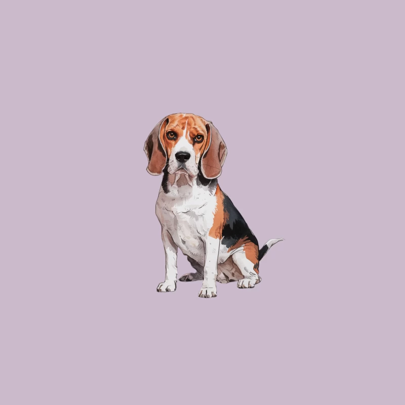 Adorable Tricolor Beagle: A Classic Purebred Hound Bucket Hat
