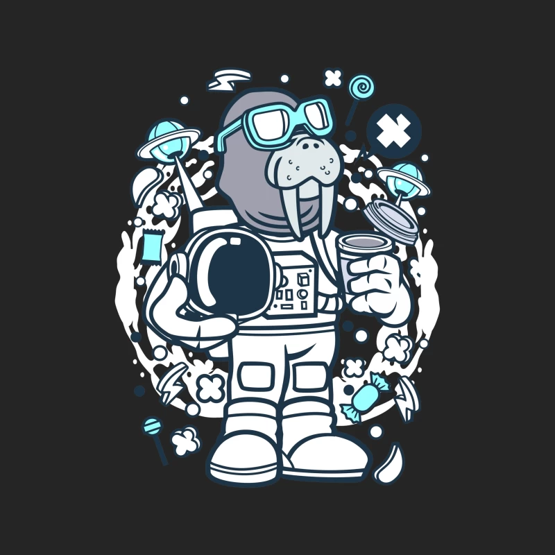 Astronaute morse dans l'espace Femme Sweat-shirt à enfiler