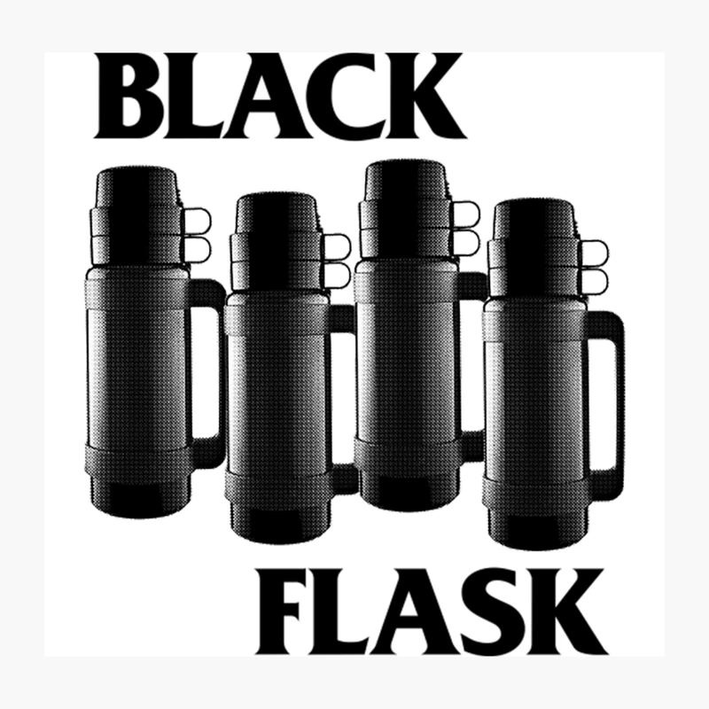 Black Flask - Black Flag Parody Design Tribute Throw Pillow
