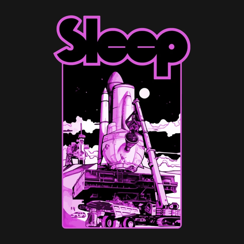 Sleep Band's Purple Rocket Industrial Space Art Male T-Shirt