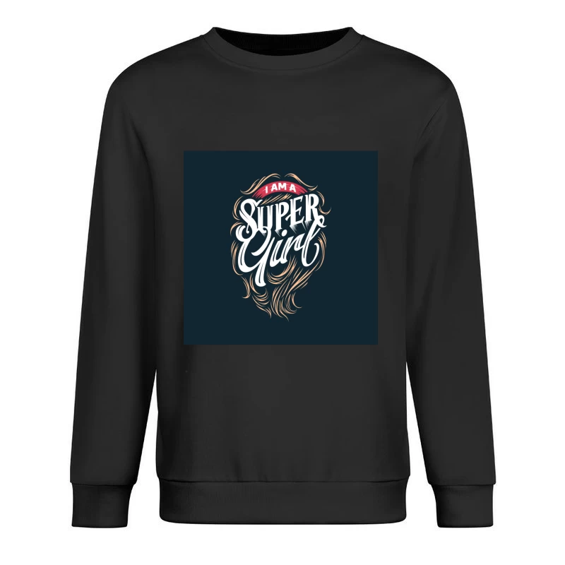 Design de typographie Super Girl Homme Sweat-shirt à enfiler