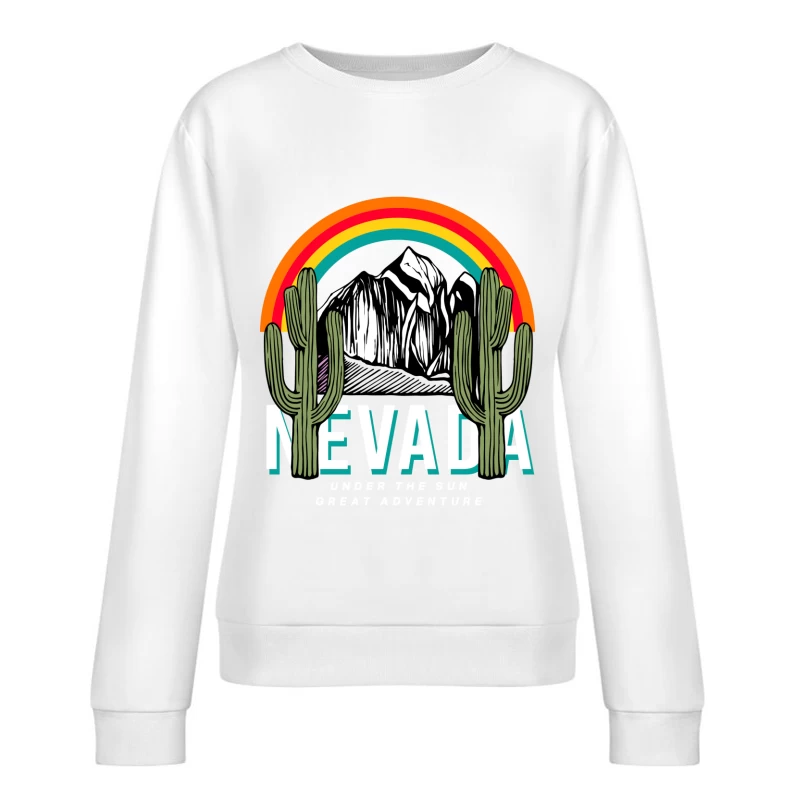 Regenbogen Nevada Abenteuer Damen Pullover Sweatshirt