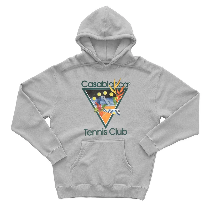 Casablanca Tennis Club Tropical Retro Logo with Mayan Motif Male Pullover Hoodie