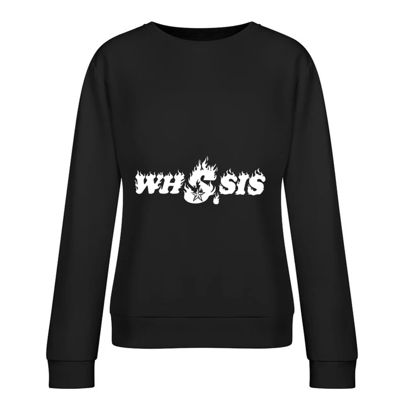Flammen-Logo mit Stern Damen Pullover Sweatshirt