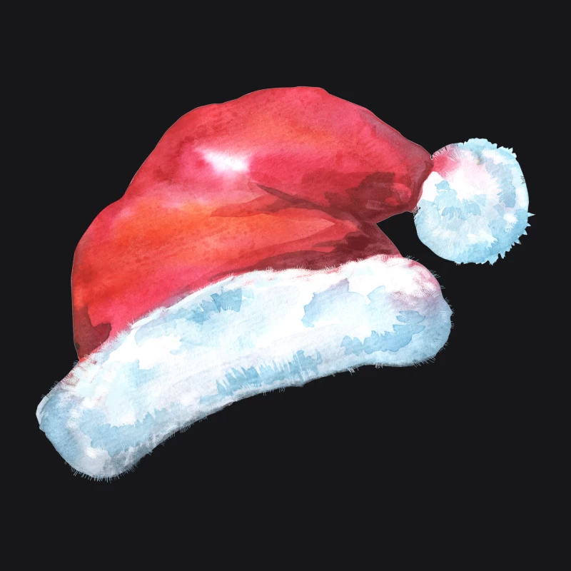 Chapeau de Noël en aquarelle Homme Sweat à capuche
