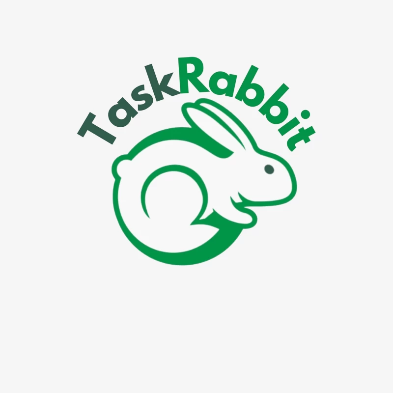 TaskRabbit Green Circular Rabbit Logo Design Male Pullover Sweatshirt