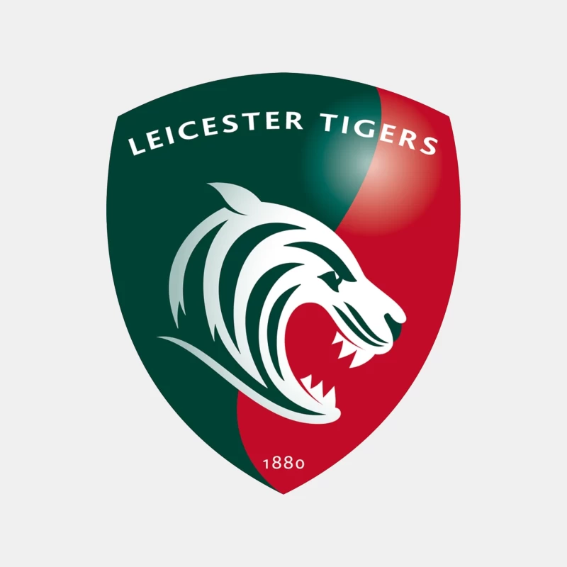 Leicester Tigers Rugby Club Official Logo Shield with Tiger Emblem Male Tank Top