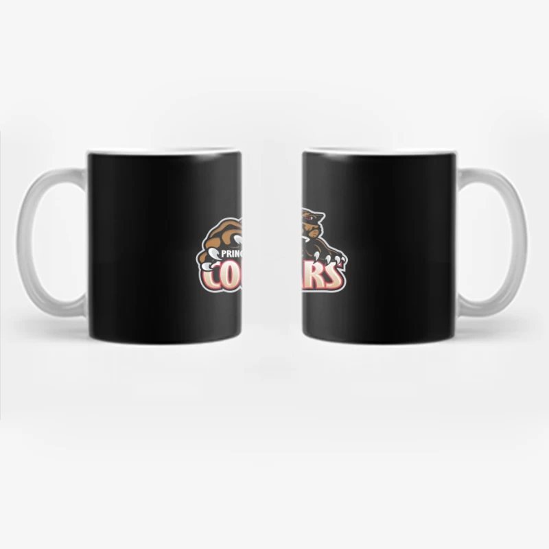 Prince George Cougars Sports Team Logo with Fierce Cougar Mascot Prince George Cougars Coffee Mug