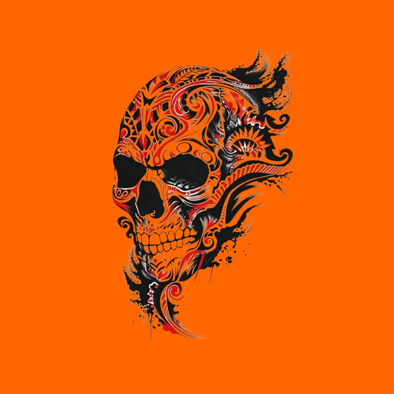 Abstract Decorative Skull Art Mouse Pad