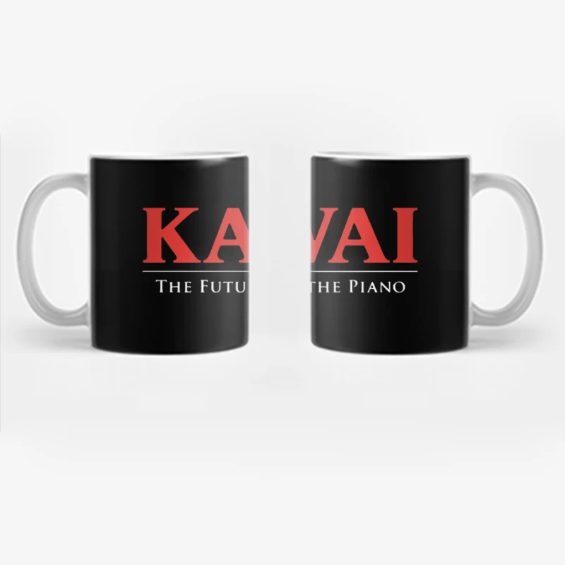 Kawai Piano Brand Logo with Slogan "The Future of the Piano" Coffee Mug